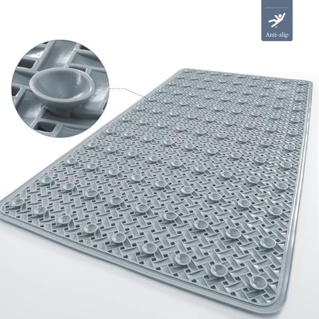 Non-slip shower mat with strong suction cups
