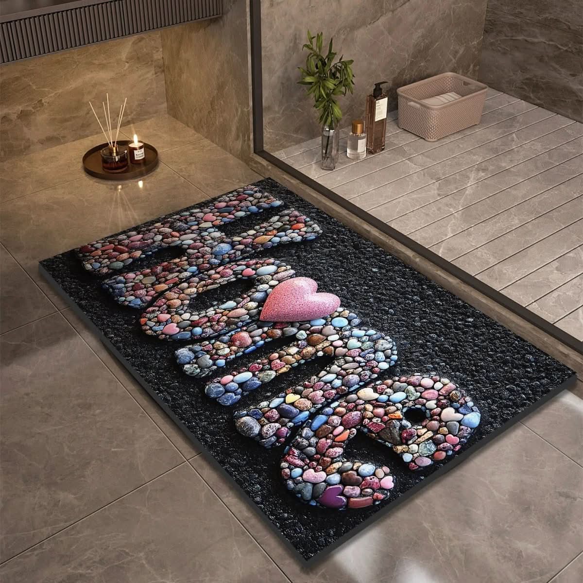 Tappetino da bagno ad asciugatura rapida con fondo antiscivolo