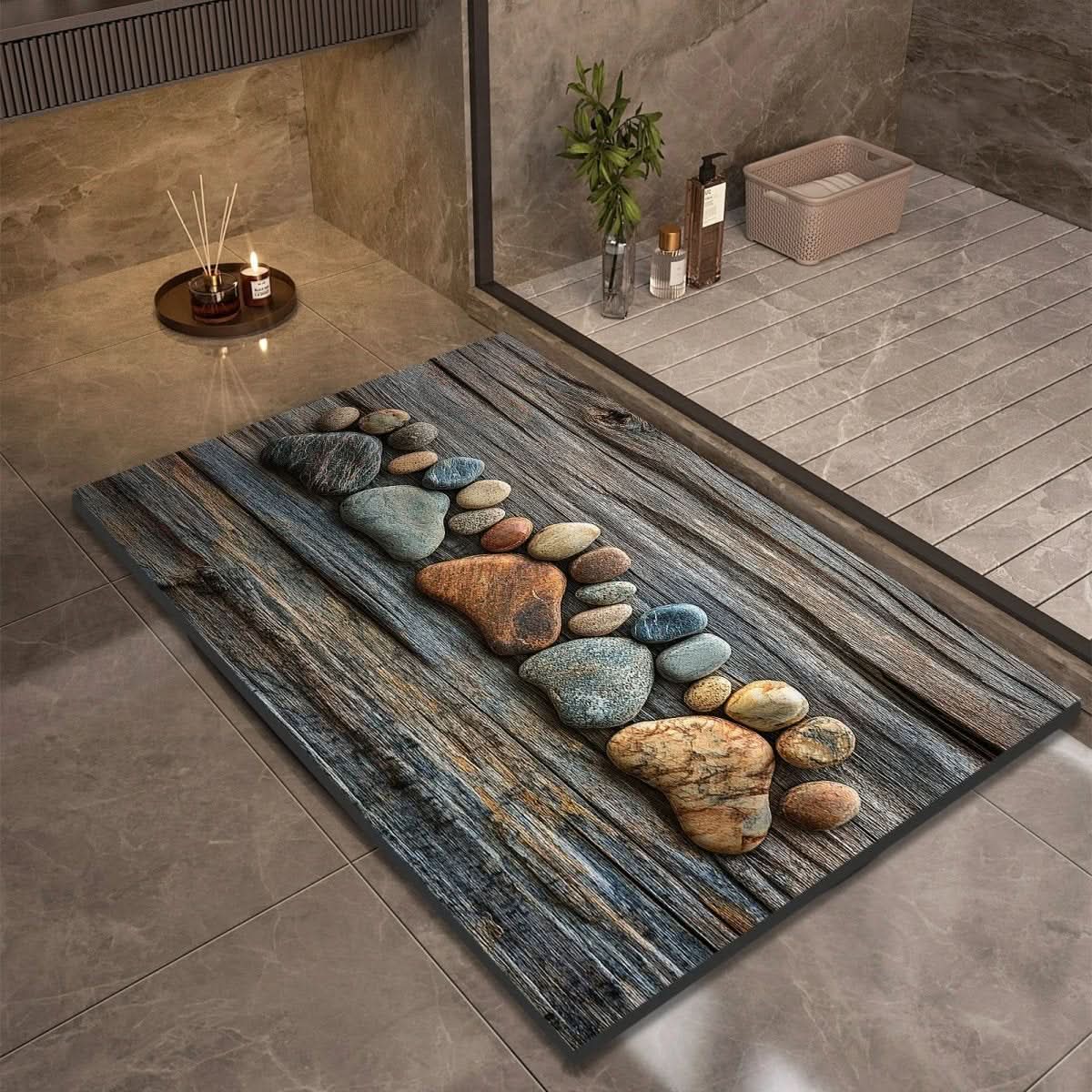 Tappetino da bagno ad asciugatura rapida con fondo antiscivolo