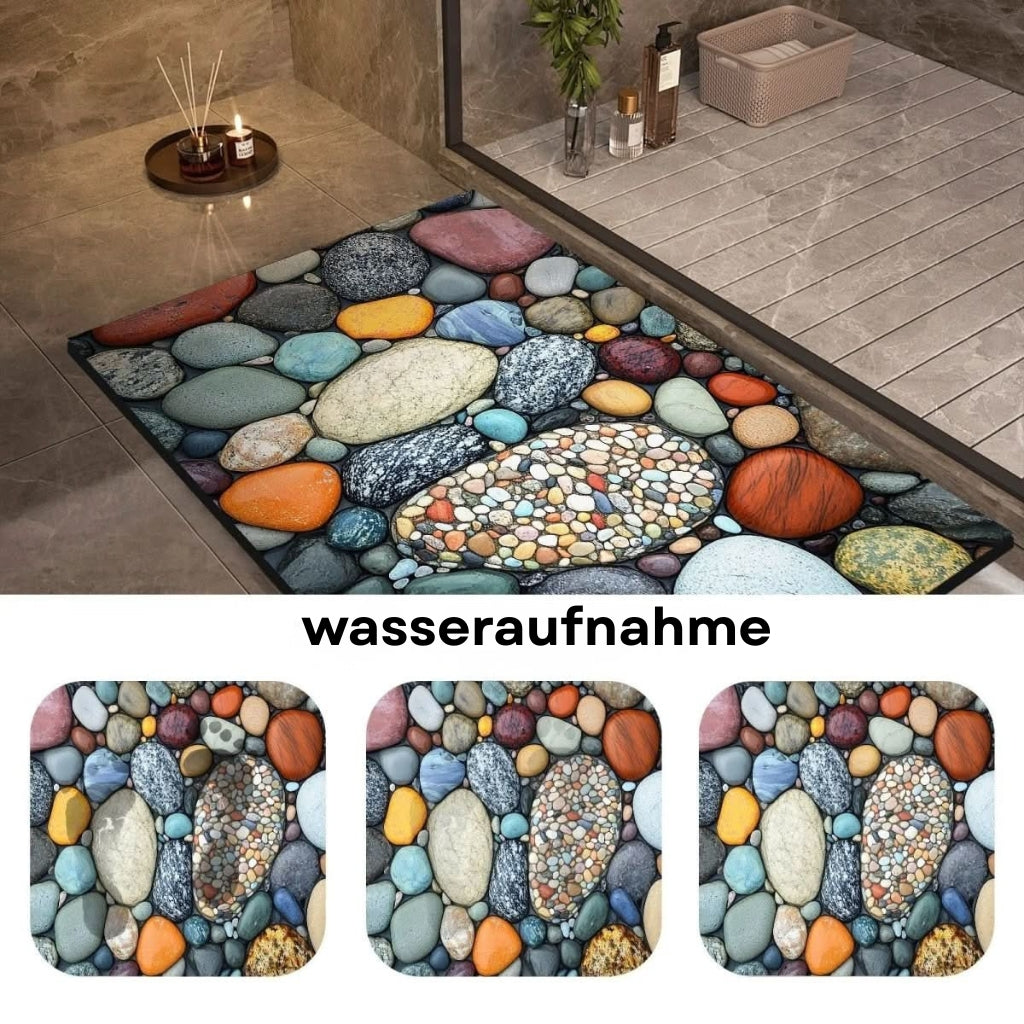 Tappetino antiscivolo per bagno con assorbimento naturale dell’acqua e presa sicura