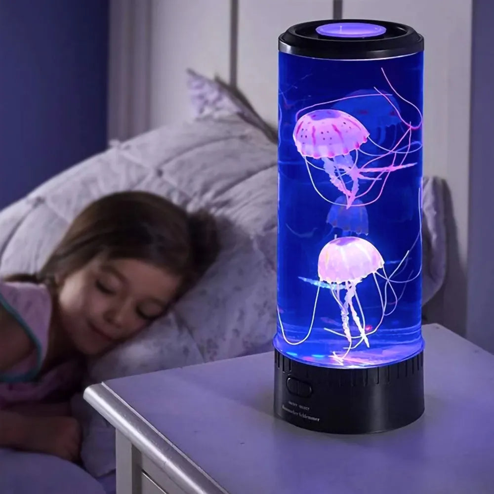Lampe LED en forme de méduse avec lumière multicolore