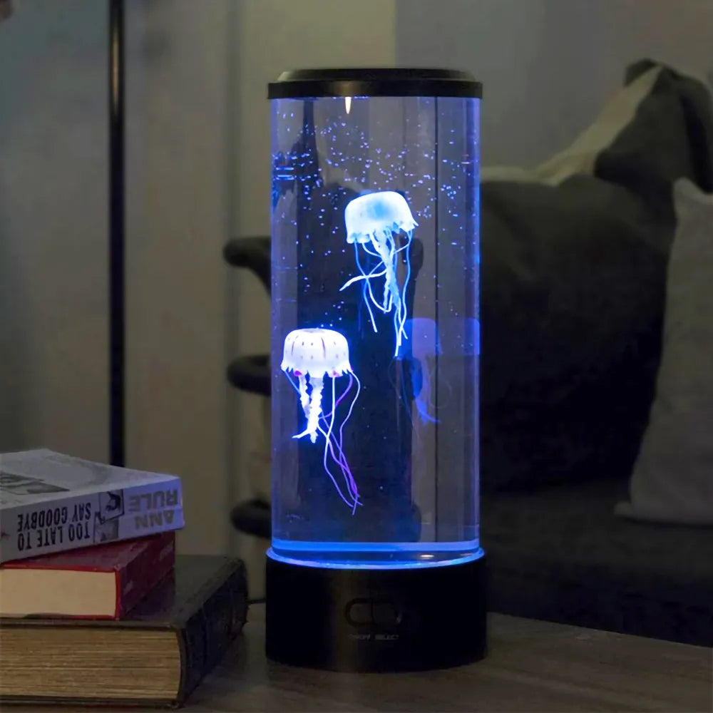 Lampe LED en forme de méduse avec lumière multicolore
