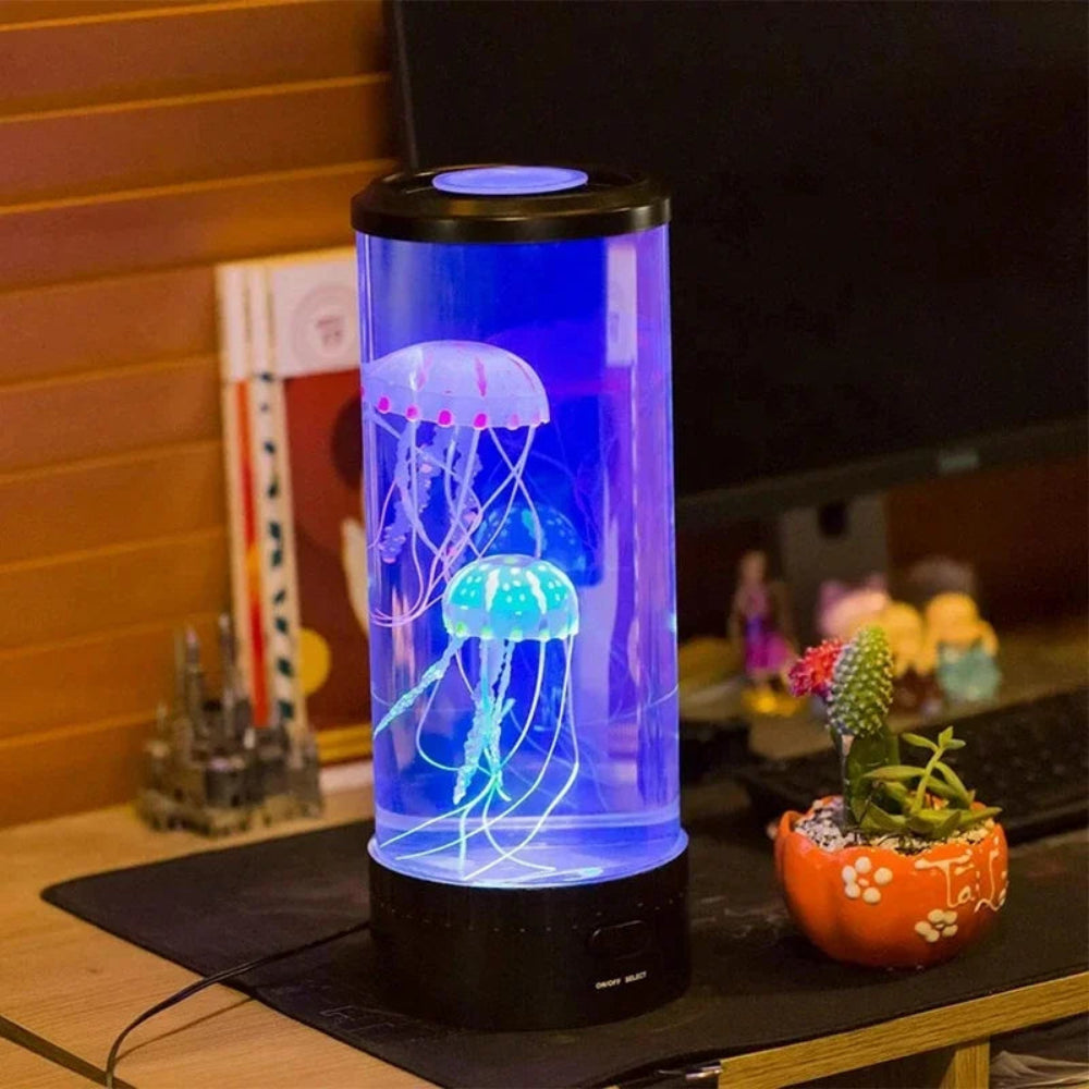 Lampe LED en forme de méduse avec lumière multicolore