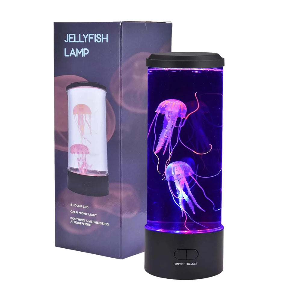 Lampe LED en forme de méduse avec lumière multicolore