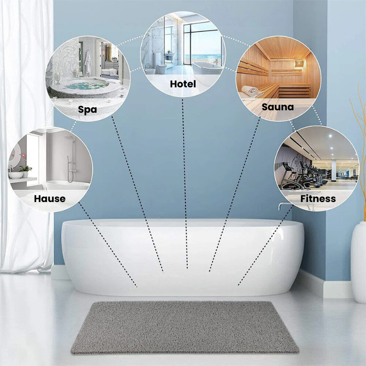 Tappetino antiscivolo antibatterico per doccia da bagno
