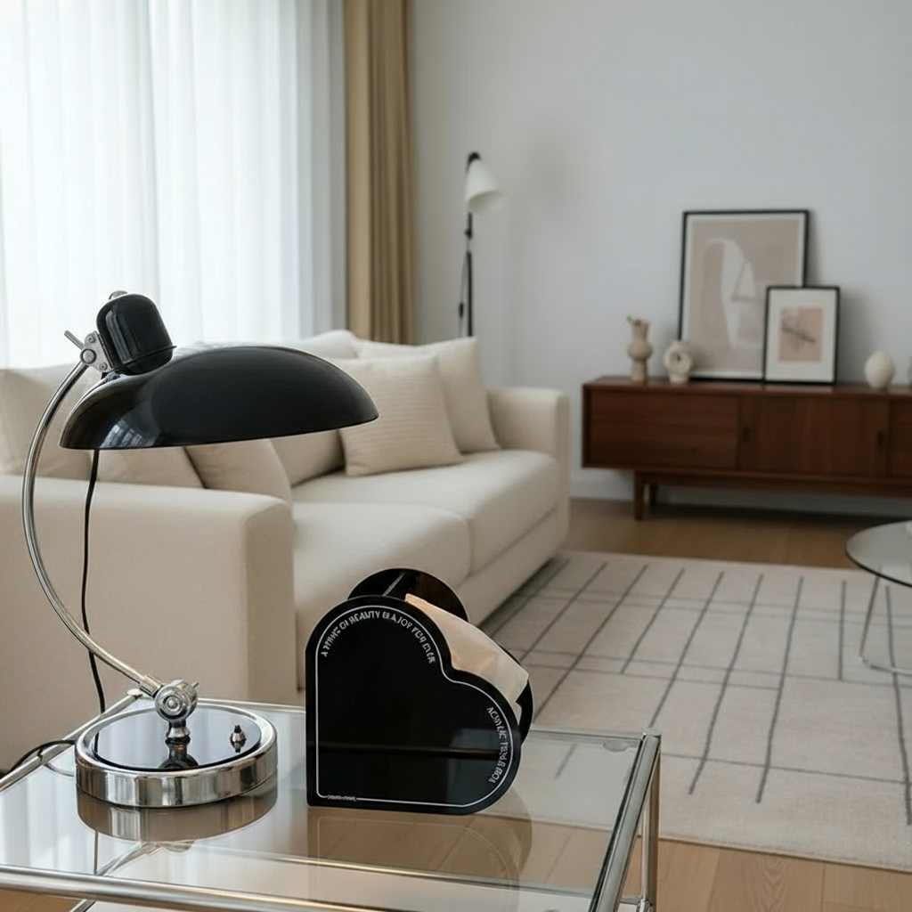 Scandinavian iron table lamp with mood lighting