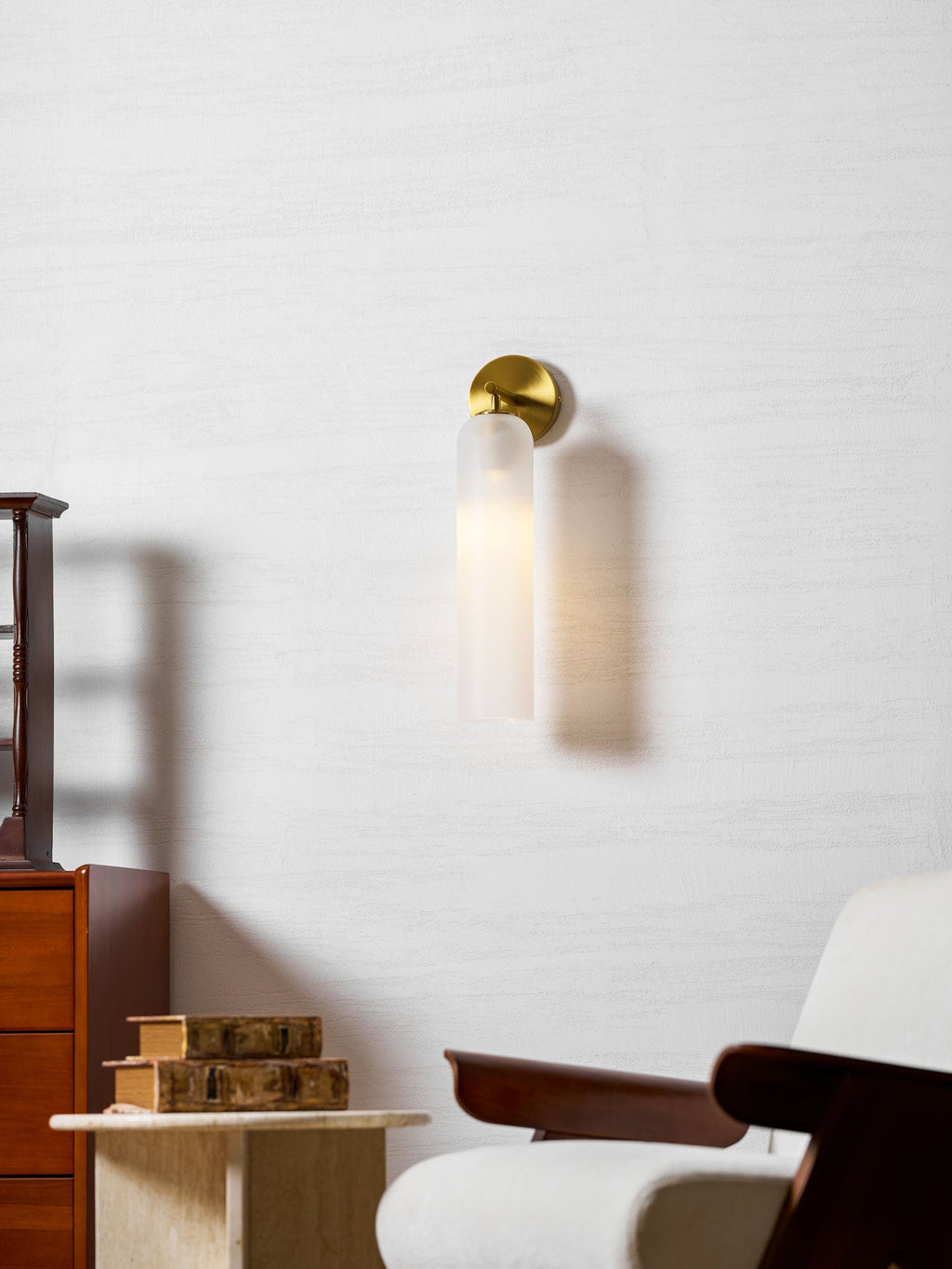 Nowoczesna lampa ścienna o szklanym stylu Smukłe oświetlenie dekoracyjne