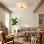 Sufitowa Lampa Art Deco z Ryflowanym Szkłem Styl Vintage