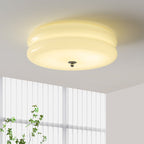 Sufitowa Lampa Art Deco z Ryflowanym Szkłem Styl Vintage