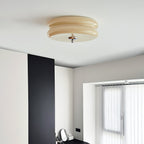 Sufitowa Lampa Art Deco z Ryflowanym Szkłem Styl Vintage