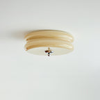 Sufitowa Lampa Art Deco z Ryflowanym Szkłem Styl Vintage