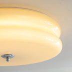 Sufitowa Lampa Art Deco z Ryflowanym Szkłem Styl Vintage