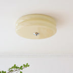 Sufitowa Lampa Art Deco z Ryflowanym Szkłem Styl Vintage