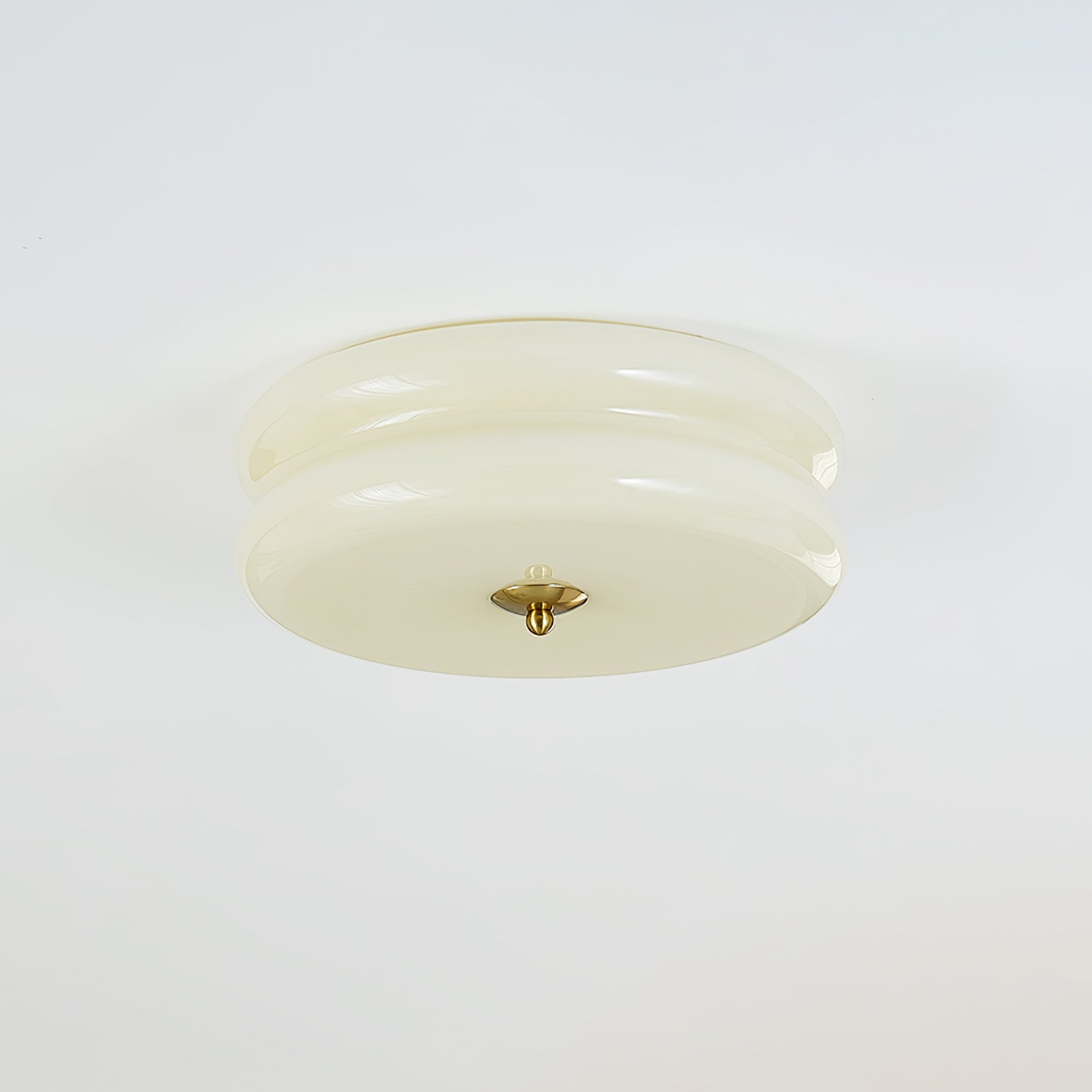 Sufitowa Lampa Art Deco z Ryflowanym Szkłem Styl Vintage