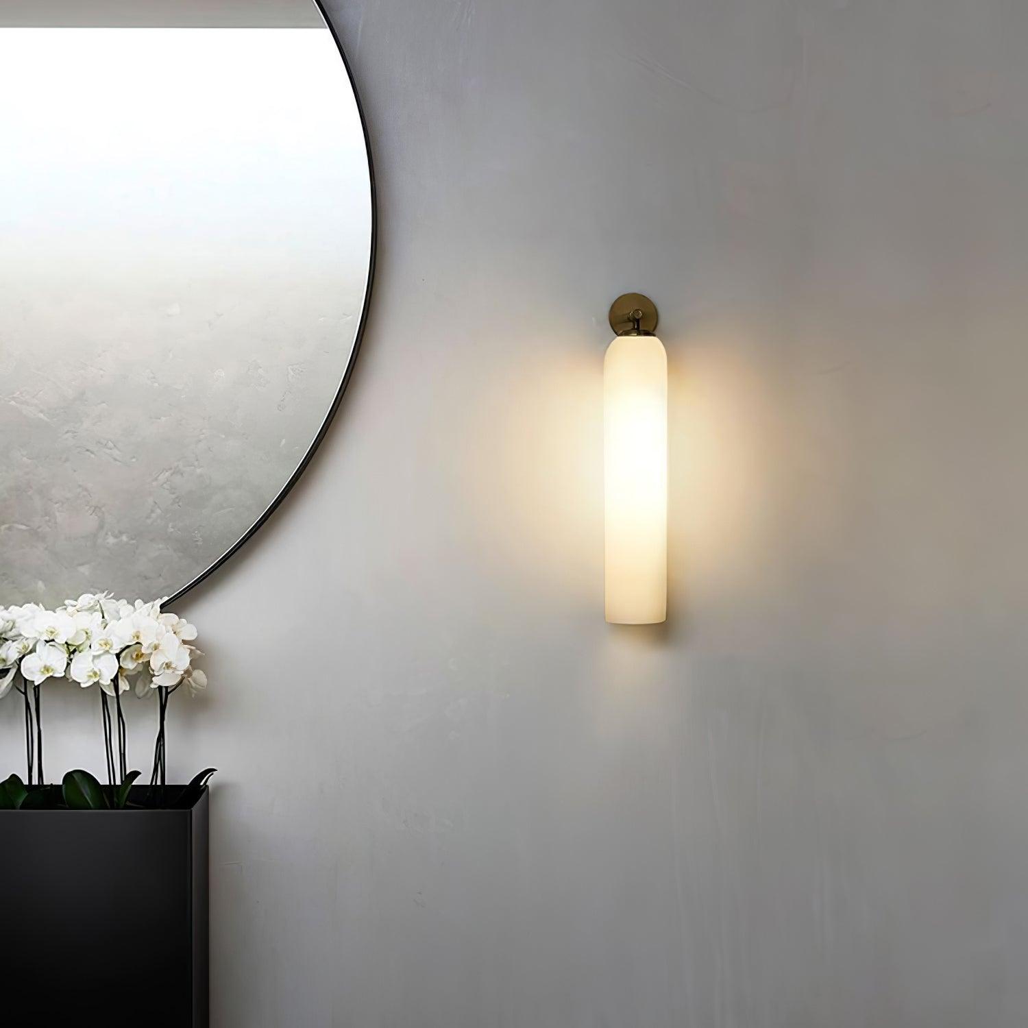 Nowoczesna lampa ścienna o szklanym stylu Smukłe oświetlenie dekoracyjne