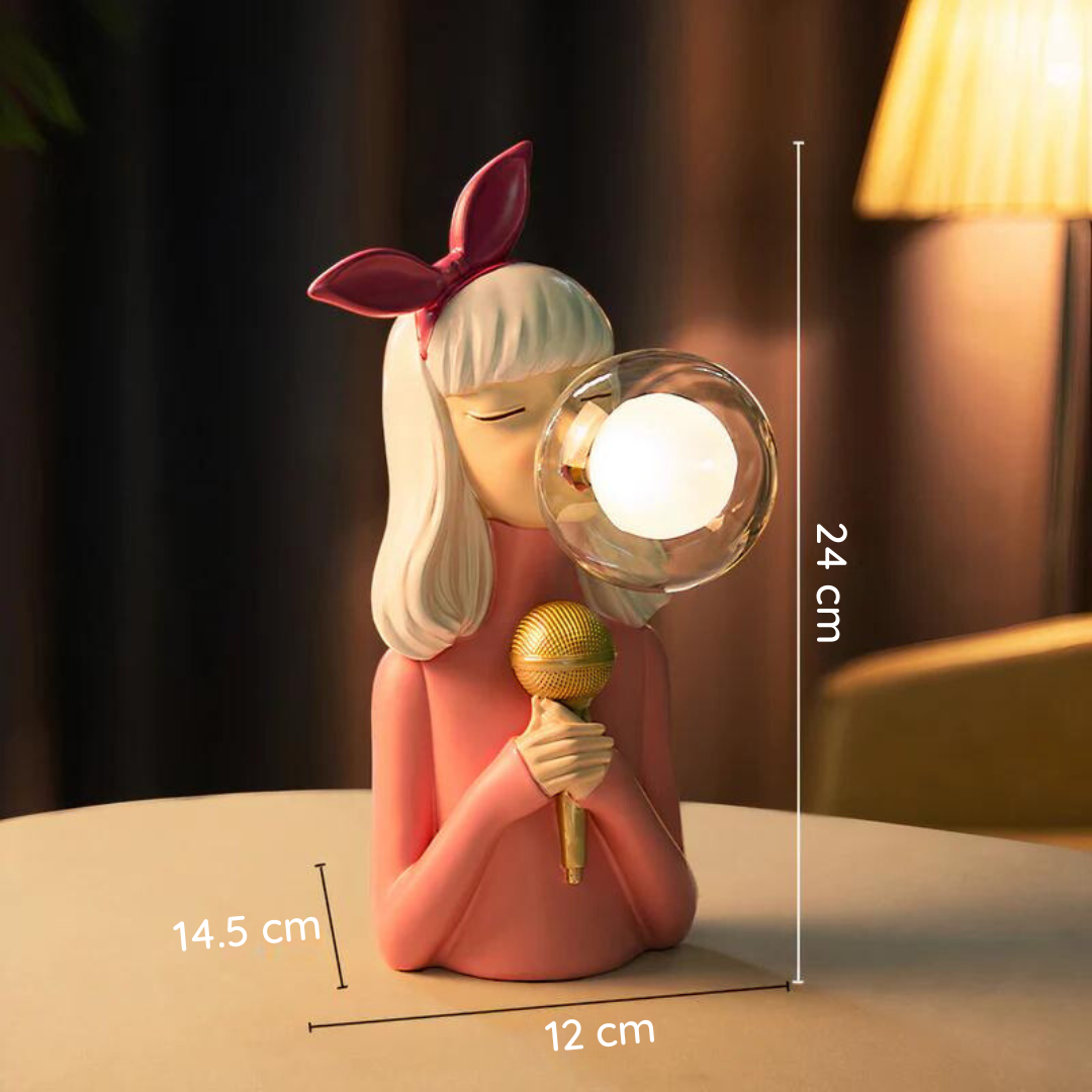 Lampada decorativa in vetro a tonalità calda per interni domestici