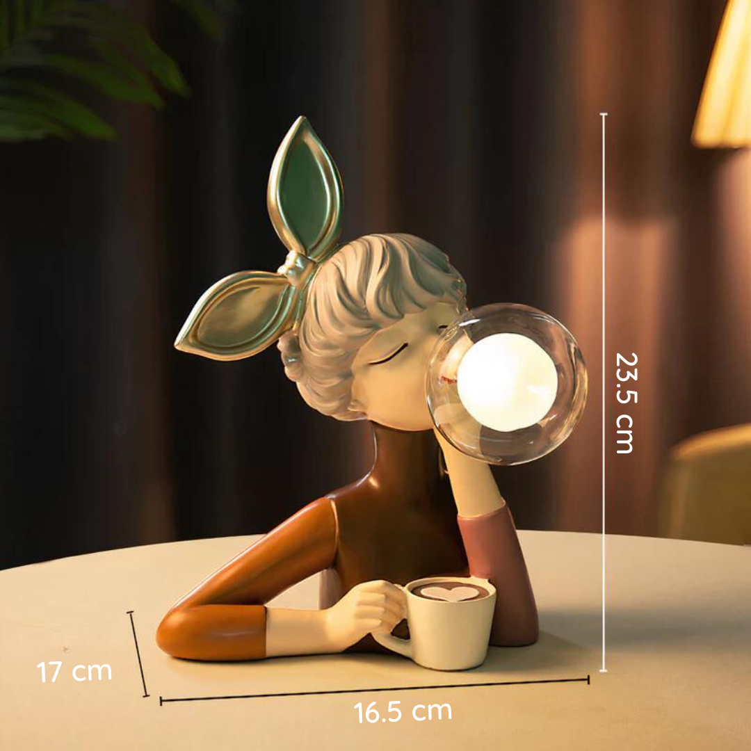Warmtonige Glas-Dekorationsleuchte für Innenräume