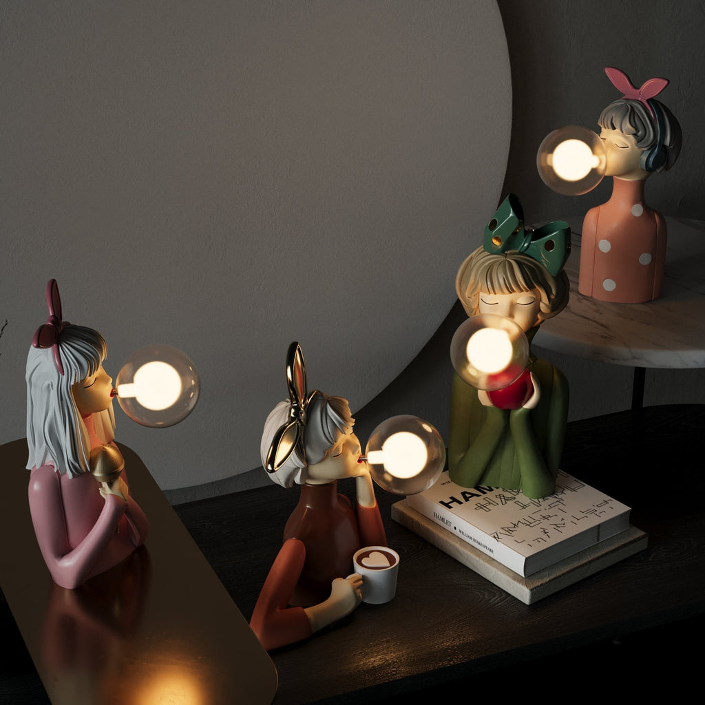 Lampada decorativa in vetro a tonalità calda per interni domestici
