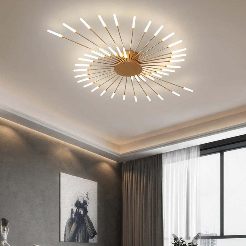 Nowoczesna lśniąca LED lampa sufitowa