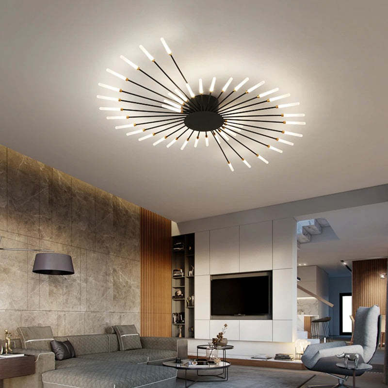 Nowoczesna lśniąca LED lampa sufitowa