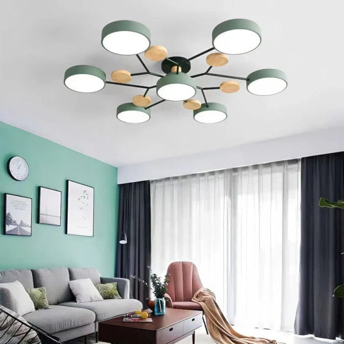 Contemporary ceiling lamp with handmade finish