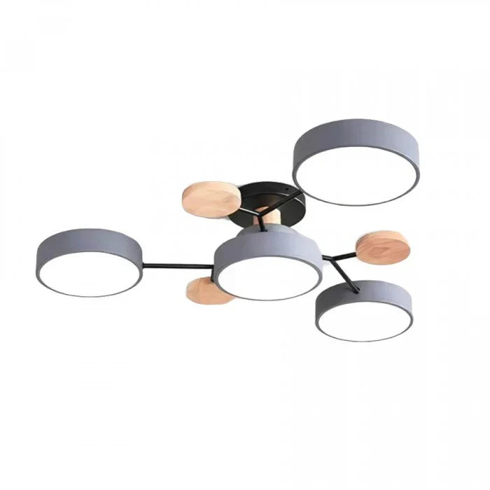 Lampada da soffitto funzionale LED - design rotondo scandinavo