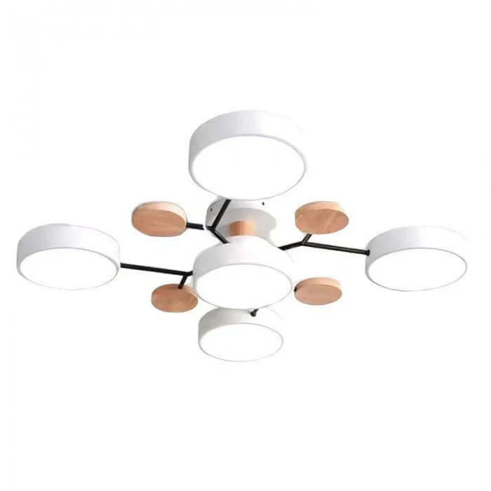 Lampada da soffitto funzionale LED - design rotondo scandinavo
