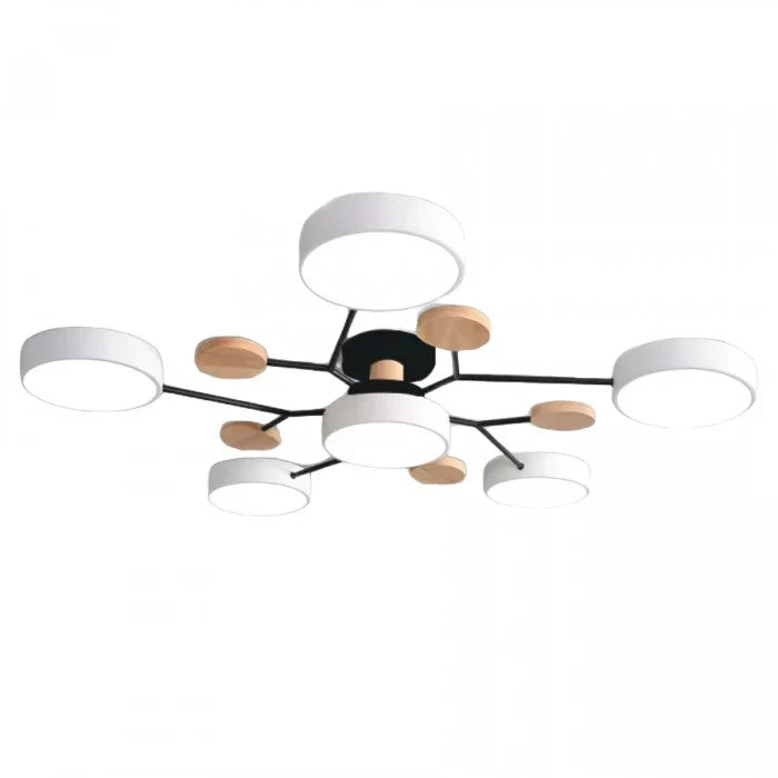 Lampada da soffitto LED multibraccio in stile scandinavo