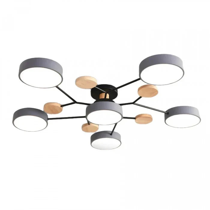 Lampada da soffitto funzionale LED - design rotondo scandinavo