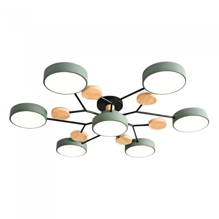 Lampada da soffitto LED artistica rotonda con linee organiche e struttura a disco sferico