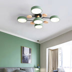 Lampada da soffitto LED artistica rotonda con linee organiche e struttura a disco sferico