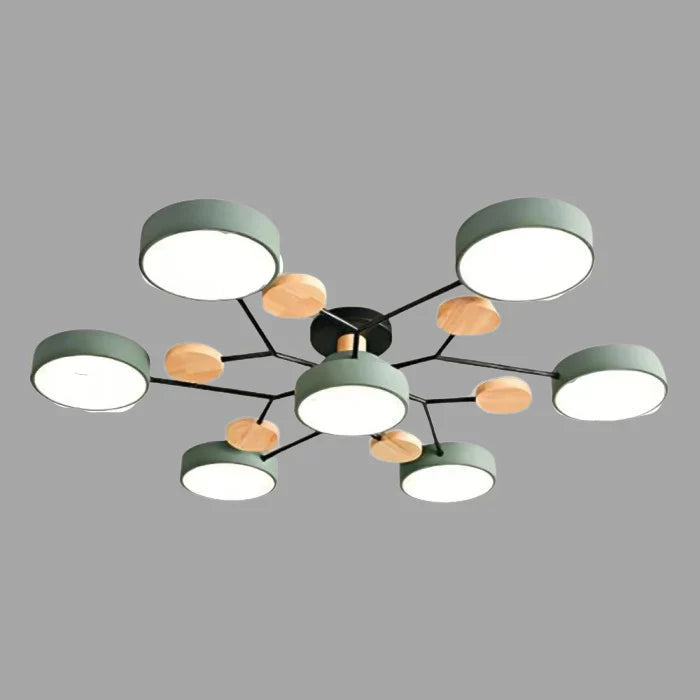 Funktionale LED-Deckenleuchte – skandinavisches rundes Design