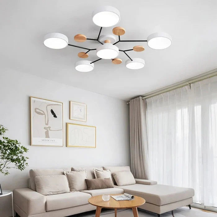 Stilvolle mehrarmige skandinavische LED-Deckenleuchte