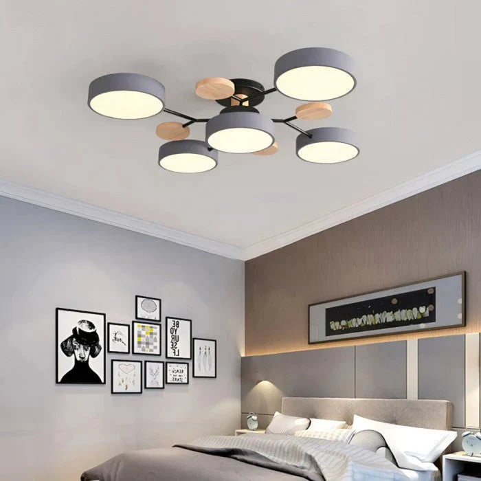 Contemporary ceiling lamp with handmade finish