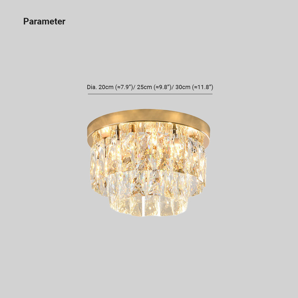 Elegante luxuriöse glänzende LED-Kristall-Deckenleuchte für Wohnzimmer und Schlafzimmer