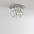 Round LED ceiling lamp with crystal effect – modern interior fixture