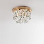 Round LED ceiling lamp with crystal effect – modern interior fixture