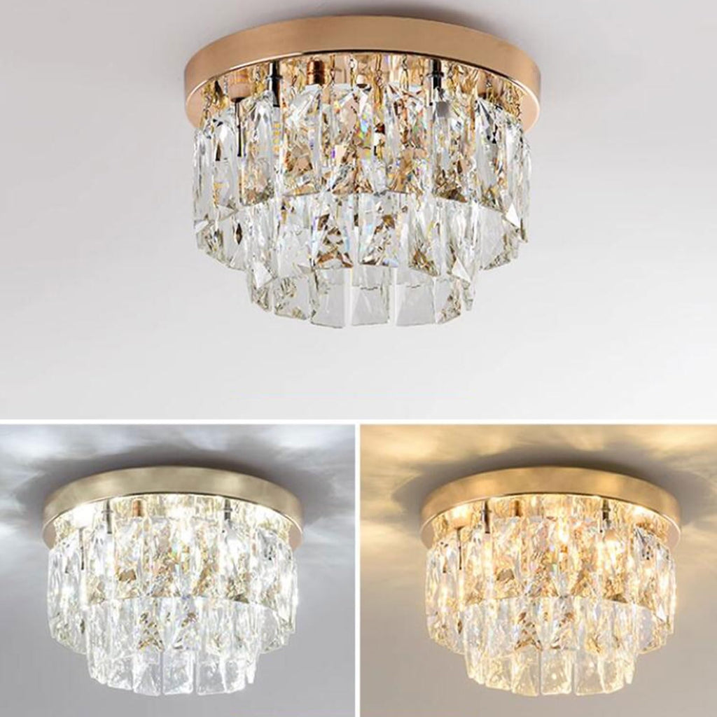 Elegante luxuriöse glänzende LED-Kristall-Deckenleuchte für Wohnzimmer und Schlafzimmer