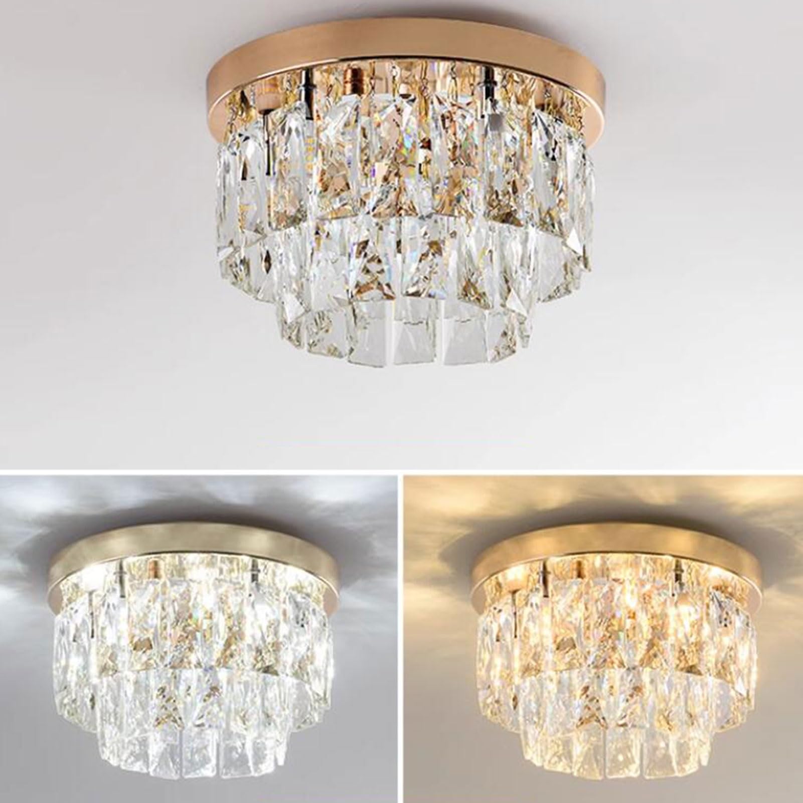 Elegante luxuriöse glänzende LED-Kristall-Deckenleuchte für Wohnzimmer und Schlafzimmer