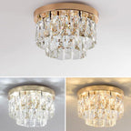 Round LED ceiling lamp with crystal effect – modern interior fixture