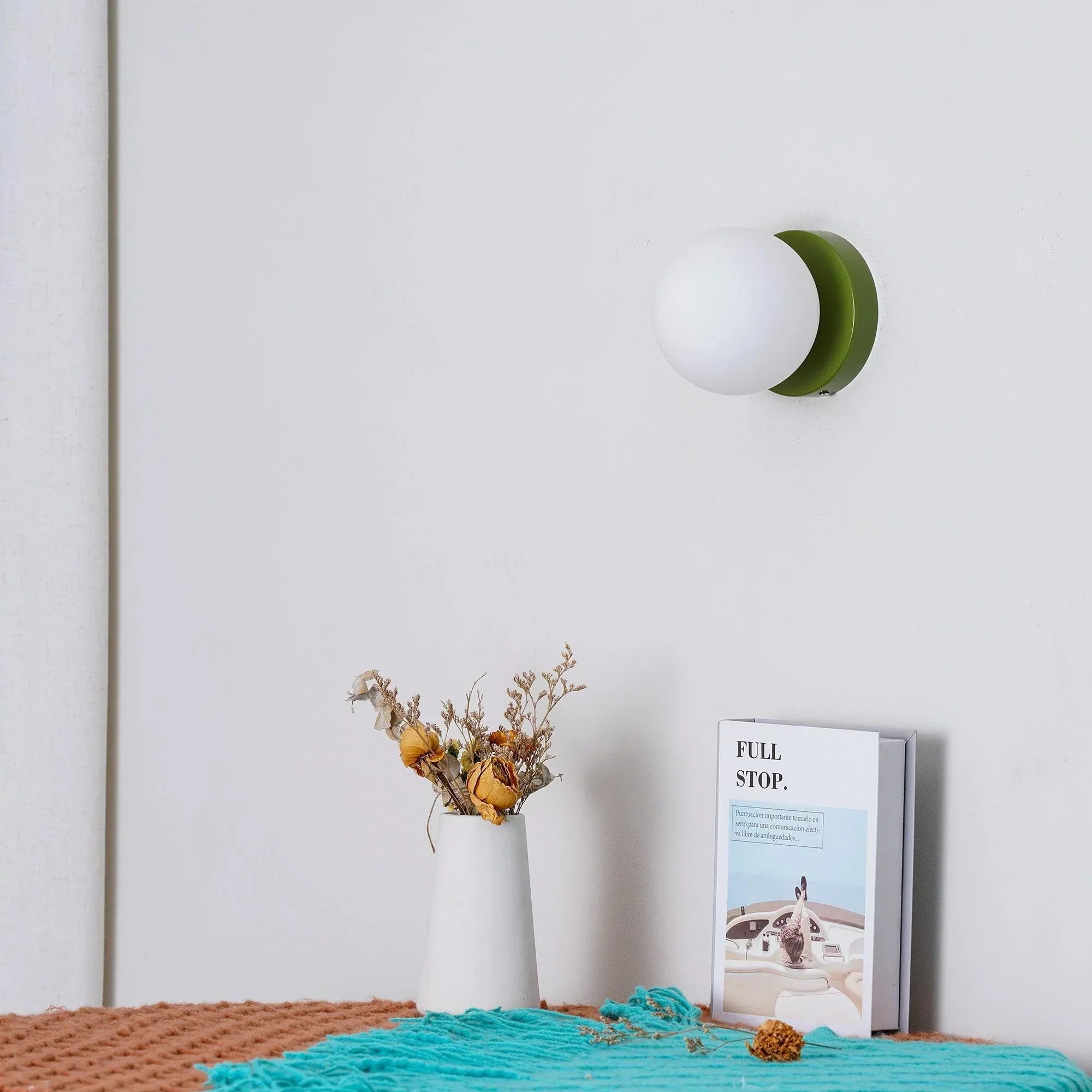 Lampada da parete rotonda minimalista in vetro scandinavo