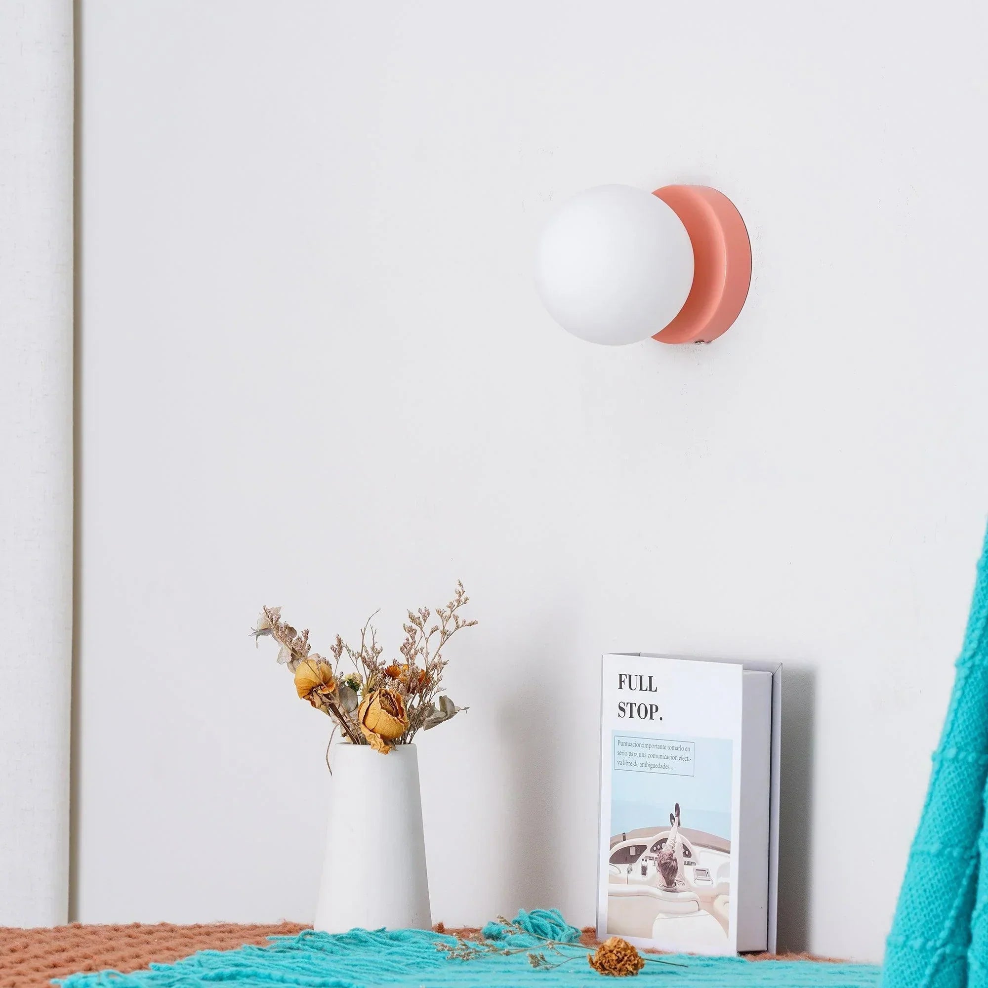 Lampada da parete rotonda minimalista in vetro scandinavo