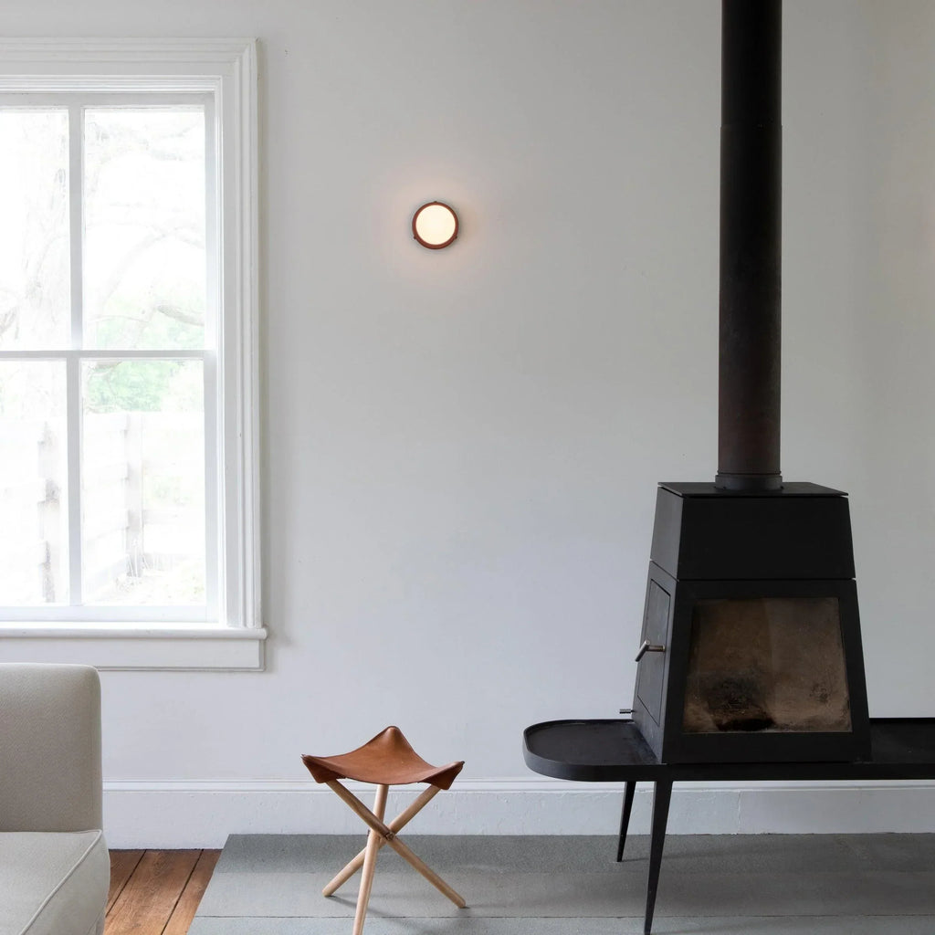 Lampada da parete rotonda minimalista in vetro scandinavo