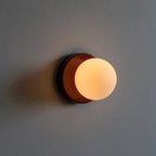 Lampada da parete rotonda minimalista in vetro scandinavo