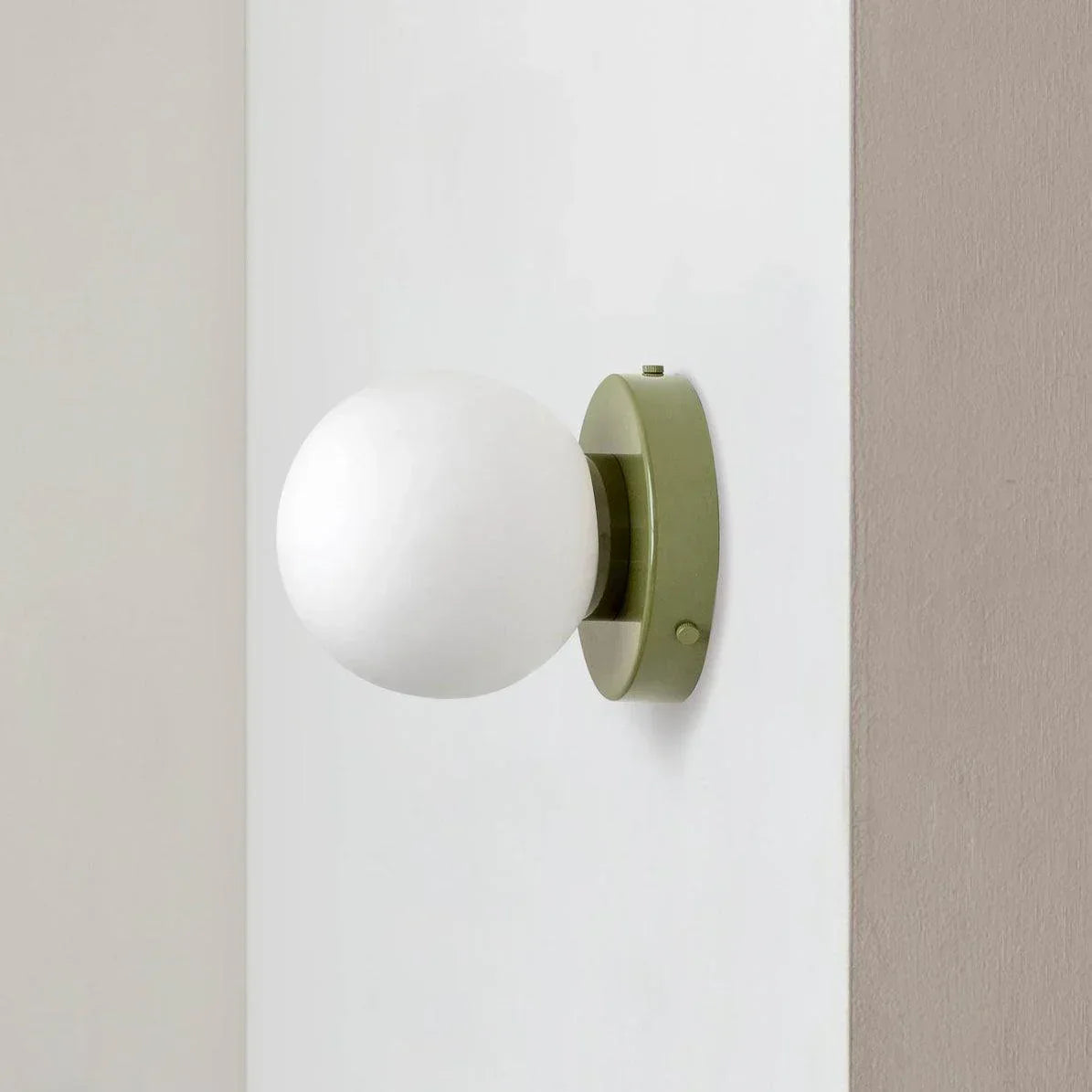 Lampada da parete rotonda minimalista in vetro scandinavo