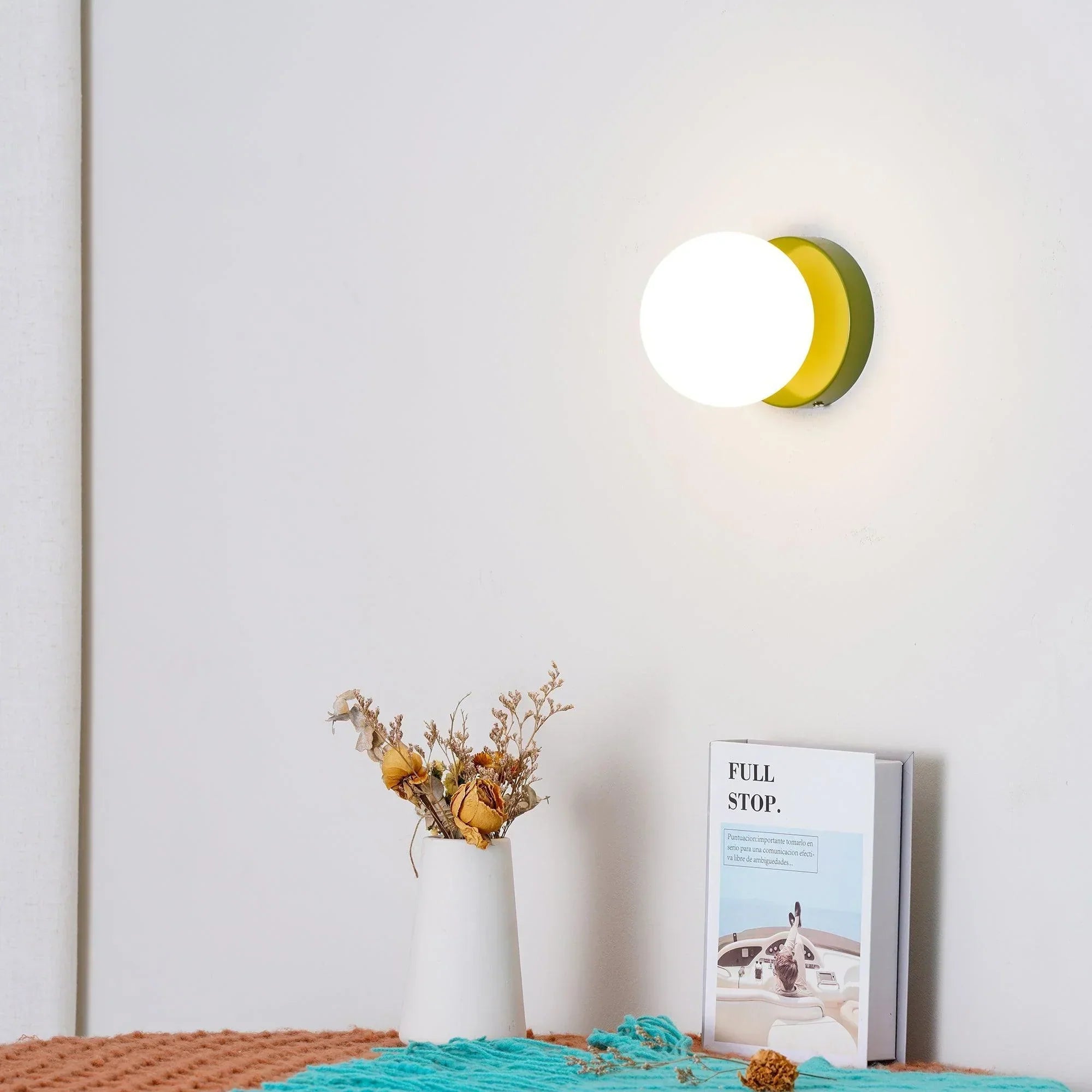 Lampada da parete rotonda minimalista in vetro scandinavo