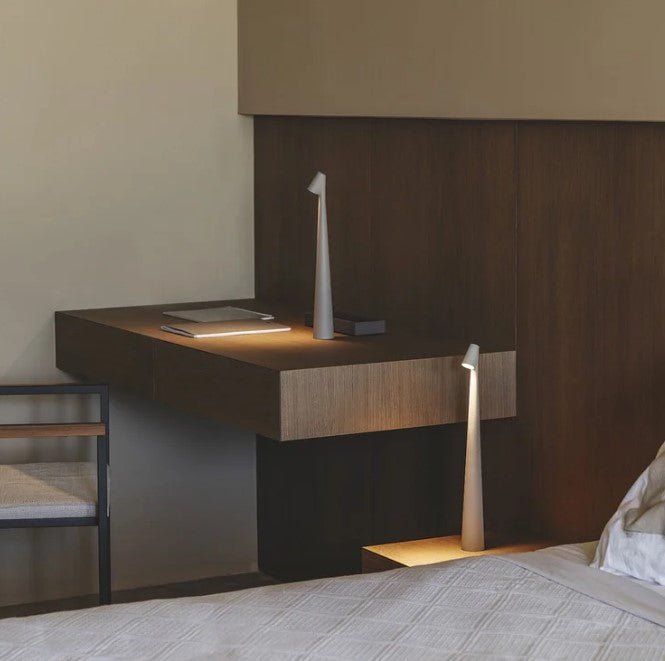 LED table lamp with battery, dimmable, wireless