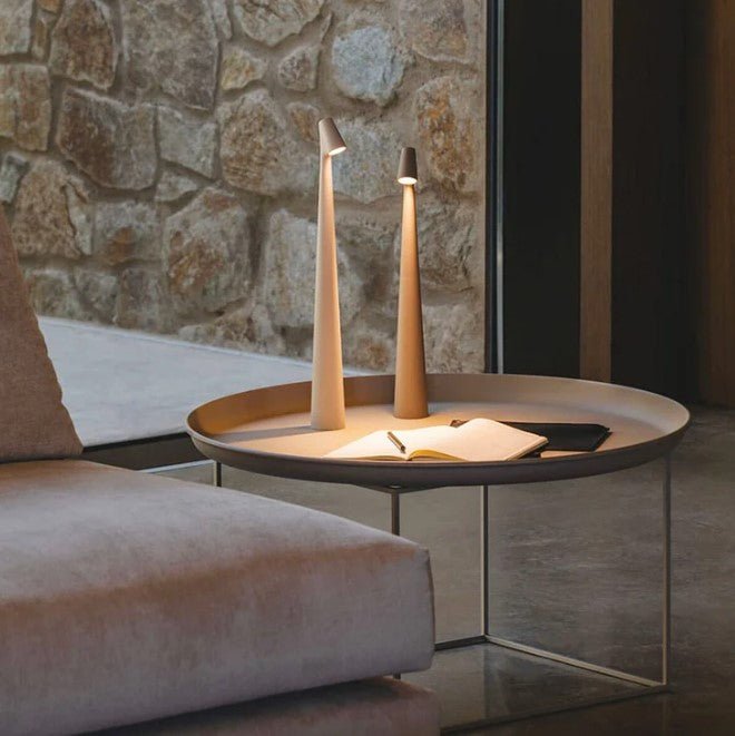 LED table lamp with battery, dimmable, wireless