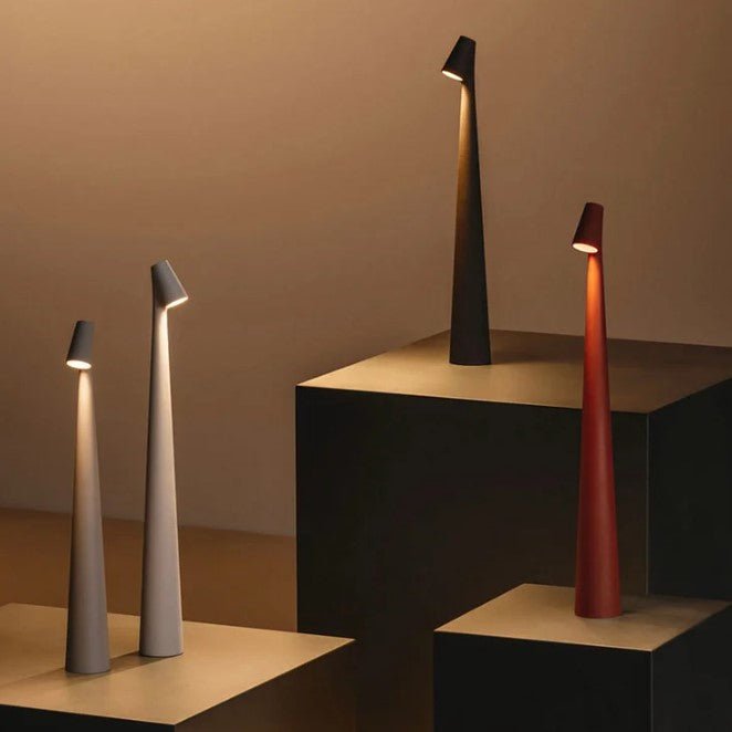 Lampe de table LED sans fil rechargeable avec fonction de gradation – Idéale pour usage intérieur et extérieur