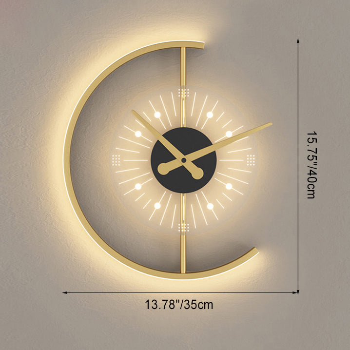 Nordycki kinkiet LED z motywem zegara